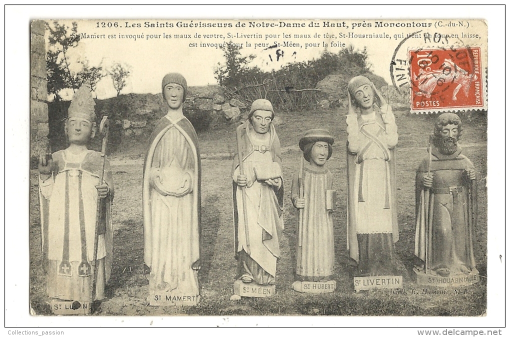 Cp, 22, Près De Moncontour, Les Saints Guérisseurs De Notre-Dame Du Haut, Voyagée 1911 - Moncontour