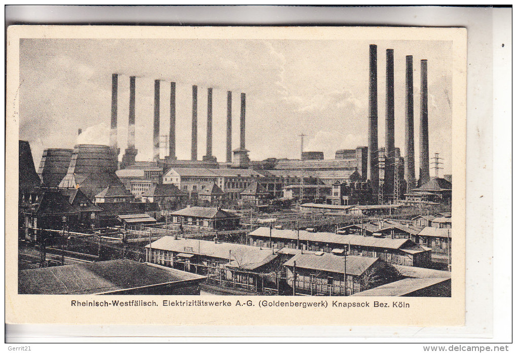 5030 HÜRTH - KNAPSACK, RWE, Goldenbergwerk, 1929 - Huerth