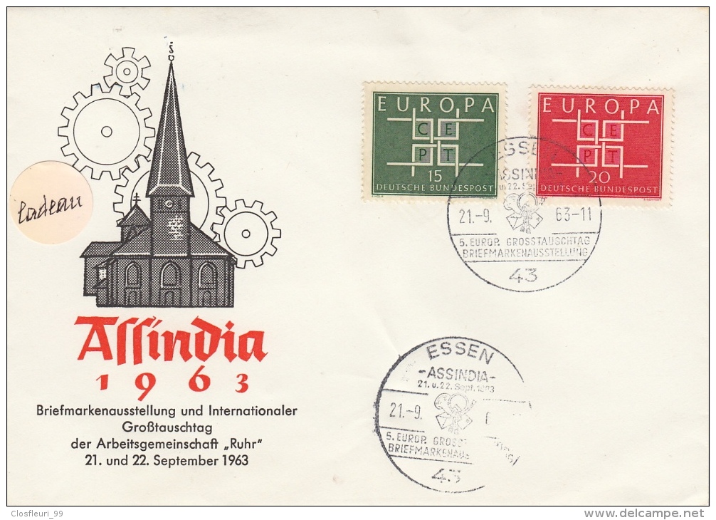 Collection de 19 lettres Europa FDC de 1956 à 1966 + 4 cadeaux Europa. cote env. 120 €