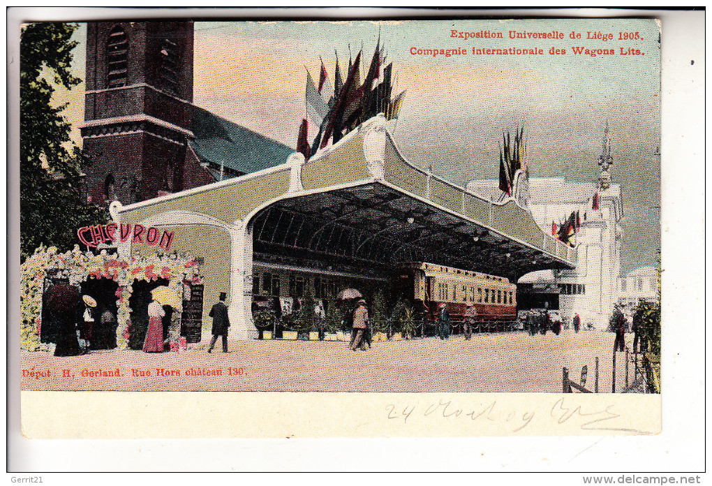 EISENBAHN - Railway, Compagnie Internationale Des Wagons Lits, Expo 1905 Liege - Trenes