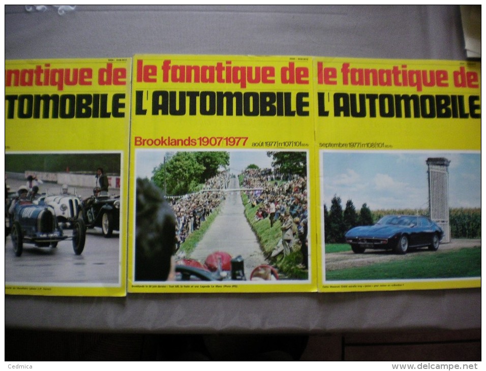 L´ALBUM DU FANATIQUE DE L´AUTOMOBILE N° 106,107,108 JUILLET AOUT SEPTEMBRE 1977 - Auto