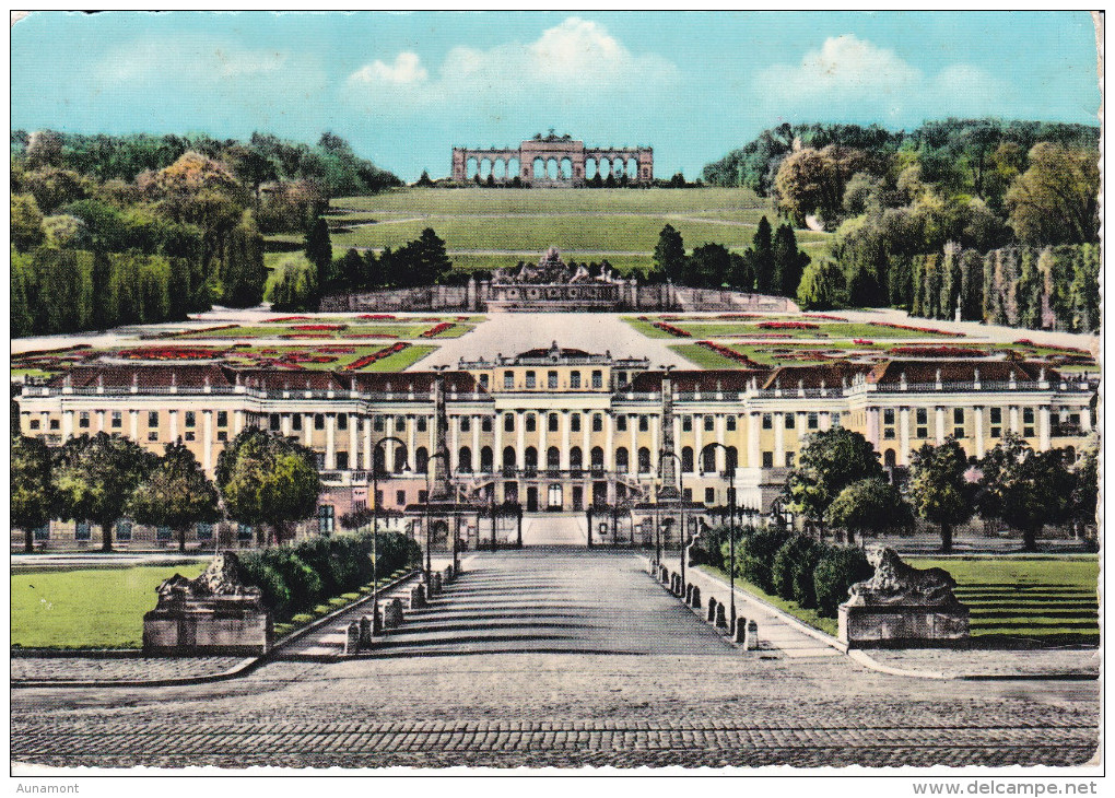 Austria--Viena--1962--Castle Of Schoembrunn--The Gloriette--Cachet-Wien-pour, France - Castillos