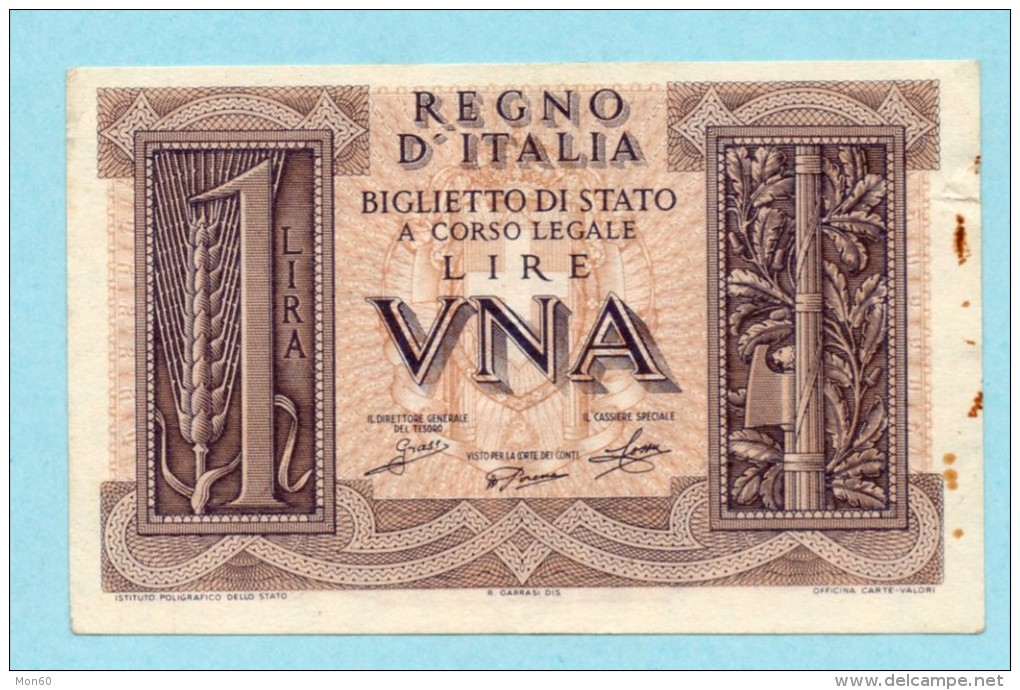 UNA LIRA / 1 LIRA - IMPERO (MB) - Regno D'Italia – 1 Lira