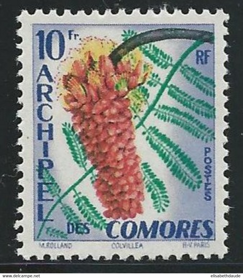 COMORES - 1958 - YVERT N°16 ** MNH - COTE = 6 EUR. - FLORE - Nuovi