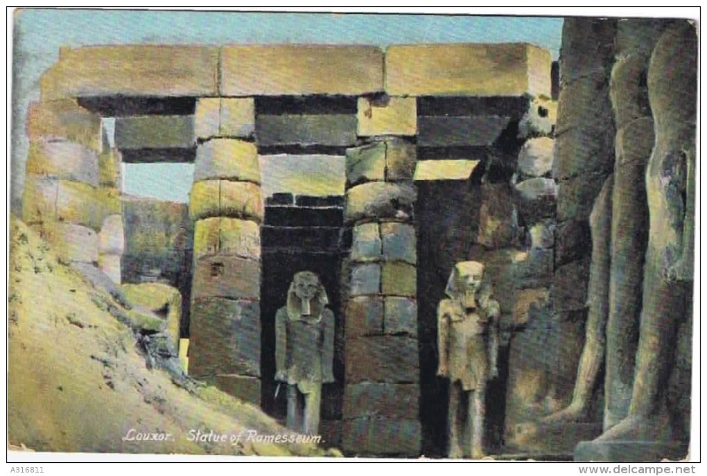 Cpa LOUXOR Statue De Ramesseum RARE - Louxor