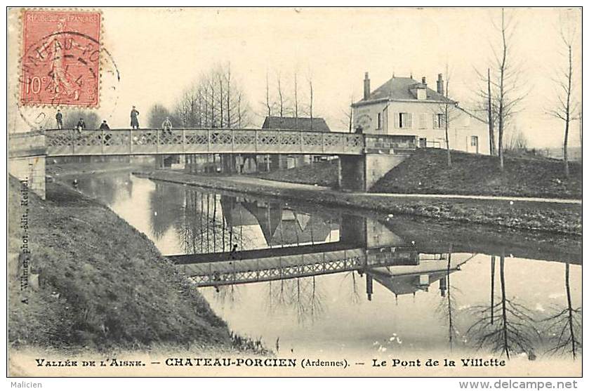 - Departs Div - Ardennes  - Ref X 199-  Chateau Porcien - Le Pont De La Villette - Ponts - - Chateau Porcien
