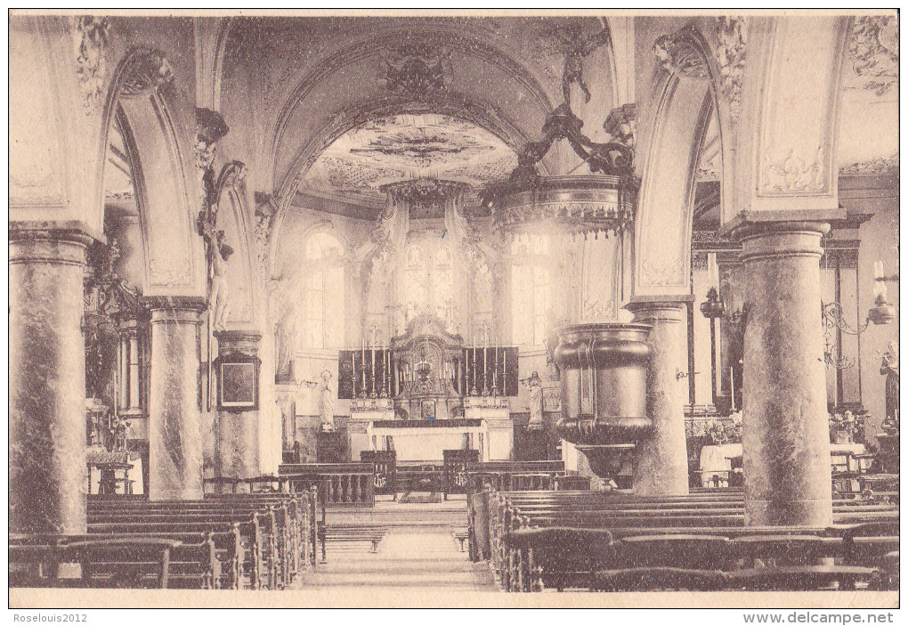 VILLERS-LE-TEMPLE : Intérieur De L'église (2 Timbres) - Nandrin