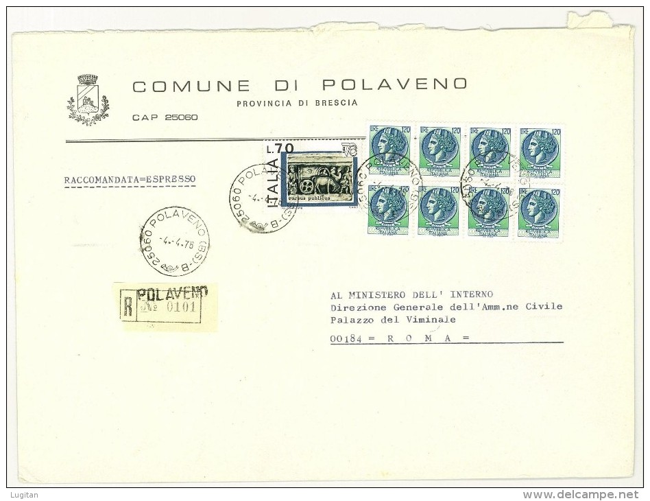 CAP 25060 - POLAVENO - VI  - RACC  - VENETO -  ANNO 1980 - F.TO 18 X 24  - STORIA DEI COMUNI D'ITALIA - Lotti E Collezioni