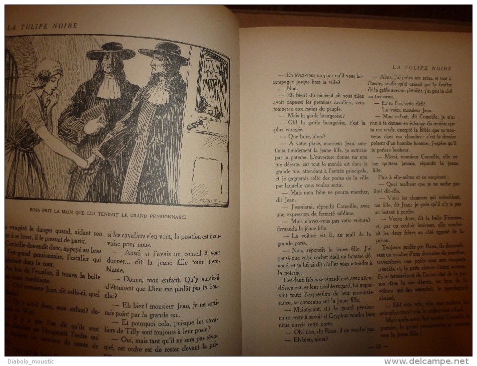 LA TULIPE NOIRE par Alexandre Dumas , illustrations de G. Dutriac ,    imprimerie Brodard et Taupin à Coulommier Paris