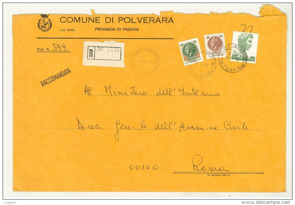 CAP 35020 - POLVERARA - PD  - RACC  - VENETO -  ANNO 1980 - F.TO 18 X 24  - STORIA DEI COMUNI D'ITALIA - Collections