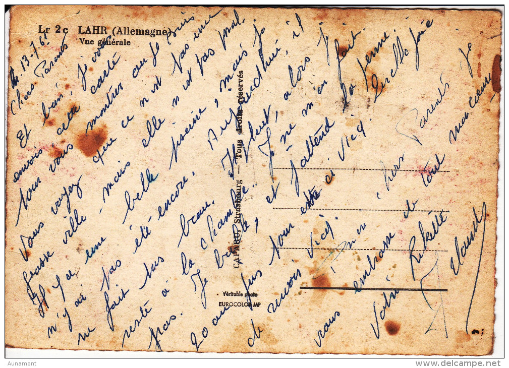 Alemania--Lahr--1961--Vue Generale--a, Francia - Lahr