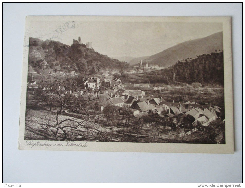 AK 1923 Österreich. Senftenberg Im Kremstale. Panorama. Verlag Otto Wurz, Krems. Mit Smiley!!! Erfindung Des Smileys???? - Krems An Der Donau