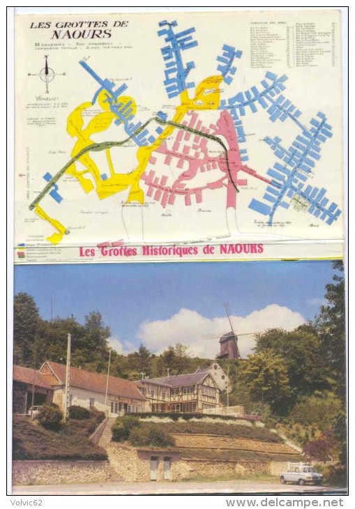 Dépliant De 10 Photos Couleurs Sur Les Grottes De Naours  Scan Total Des Vues - Naours