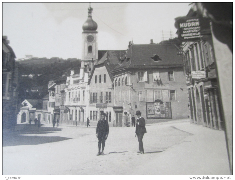 AK 1925. Österreich. Waidhofen A. D. Ybbs. Echtfoto. Hauptstrasse. Goldschmied Franz Kudrna. Tolle Karte - Waidhofen An Der Ybbs