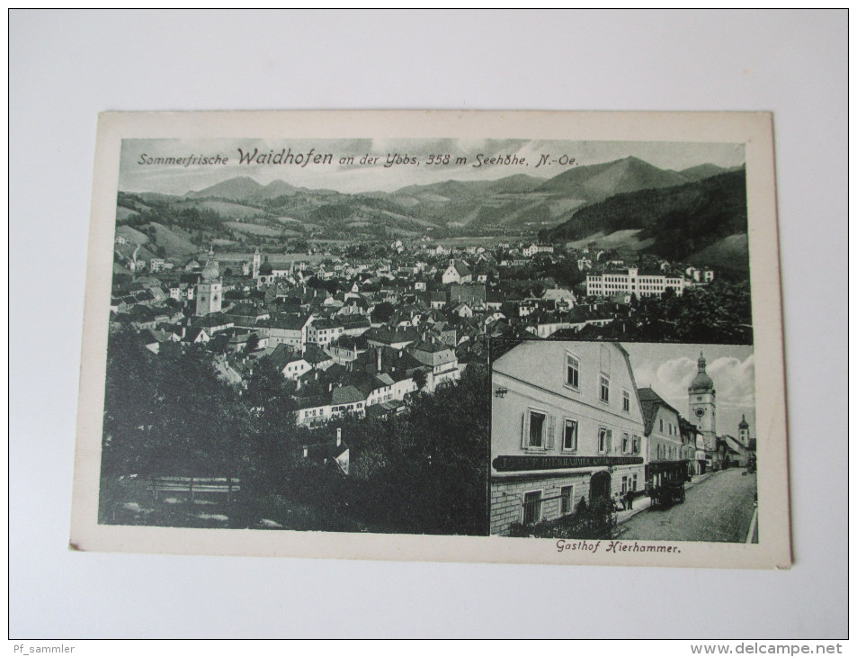 AK 1912. Österreich. Sommerfrische Waidhofen A. D. Ybbs. 358m Seehöhe. Verlag P. Ledermann 1910. Mehrbildkarte - Waidhofen An Der Ybbs