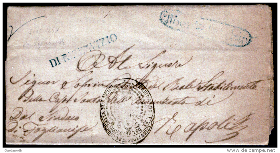 Montesarchio-00503g Piego Con Testo Del 1 Ottobre 1857 - - 1. ...-1850 Prefilatelia
