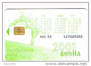 RUSSIA  - USSURIYSKIY UZEL ELEKTROSVYAZ (CHIP) -  SPRING 2001 600 UNITS   -    USED - RIF. 8861 - Estaciones