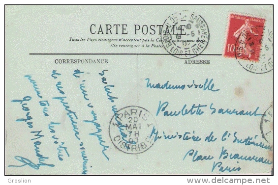 GEORGES MANDEL (1885 CHATOU 1944 ASSASSINE PAR LA MILICE  EN 1944) JOURNALISTE HOMME POLITIQUE FRANCAIS  CARTE SIGNEE - Sonstige & Ohne Zuordnung