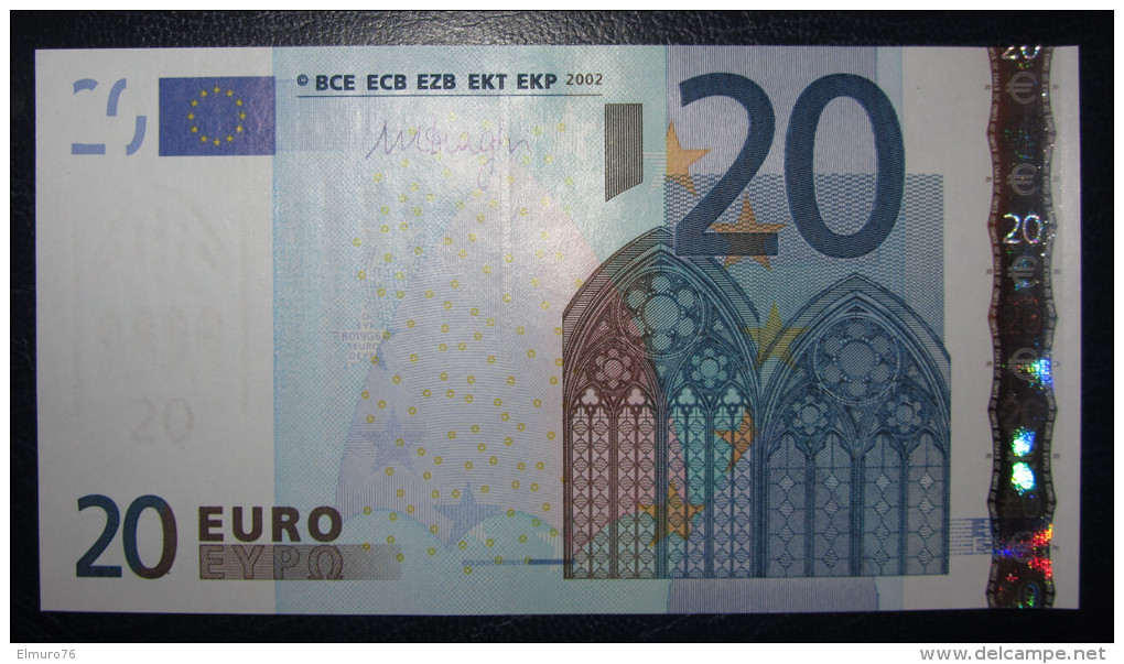 20 EURO R019G6 Draghi Netherlands Serie P Perfect UNC - 20 Euro