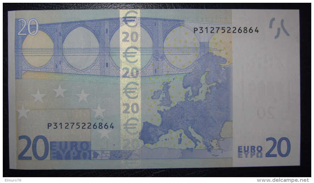 20 EURO R019G6 Draghi Netherlands Serie P Perfect UNC - 20 Euro