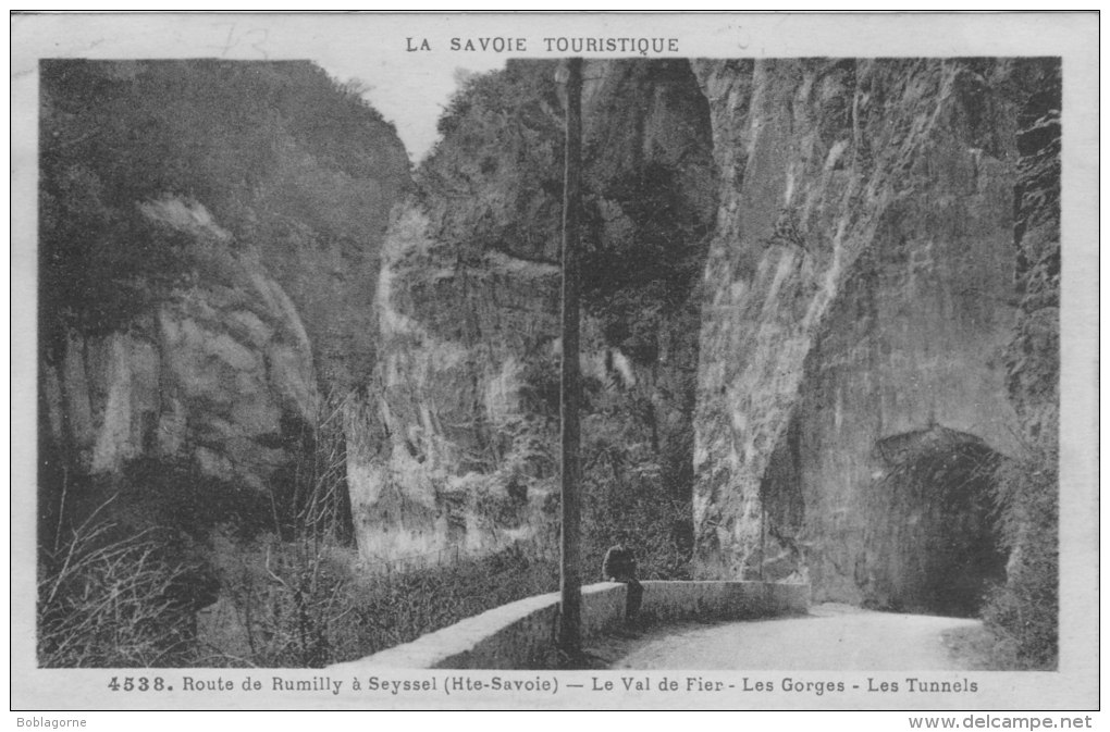 Seyssel Route De Romilly à Seyssel (hte Savoie) Le Val De Fier Les Gorges Le Tunnel - Seyssel