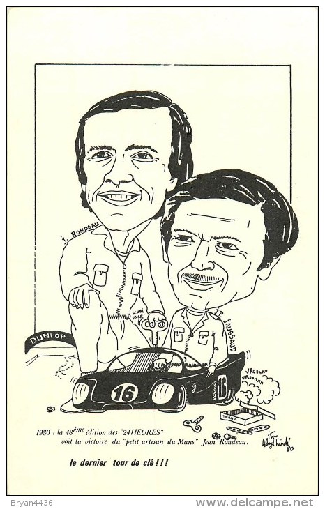 Jean RONDEAU- Vainqueur Des 24 Heures Du Mans - 1980 - 48° édition - Cp Illustrateur - Tirage Limité - édition Numérotée - Le Mans