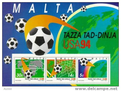 Malte Malta 1994 Yvertn° Bloc 14 *** MNH Cote 5,50 Euro Coupe Du Monde Football USA - Malte