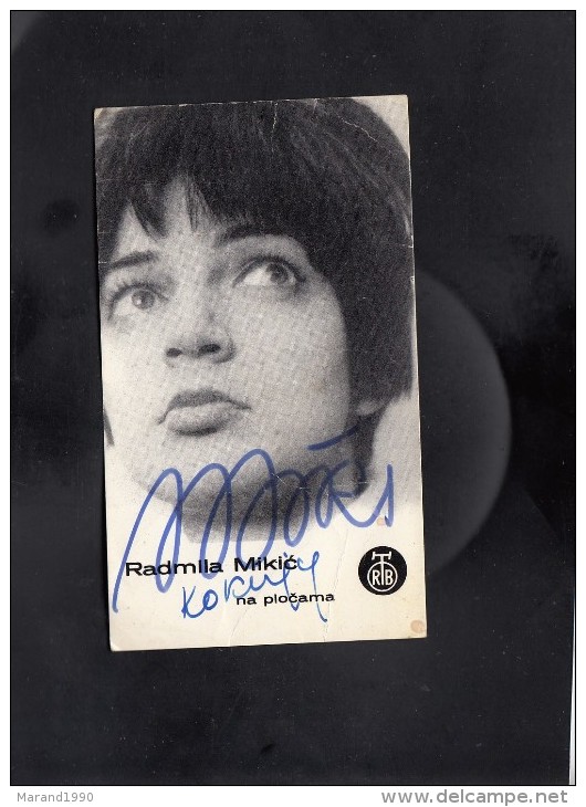 SERBIA, RADMILA MIKIC - Autographes