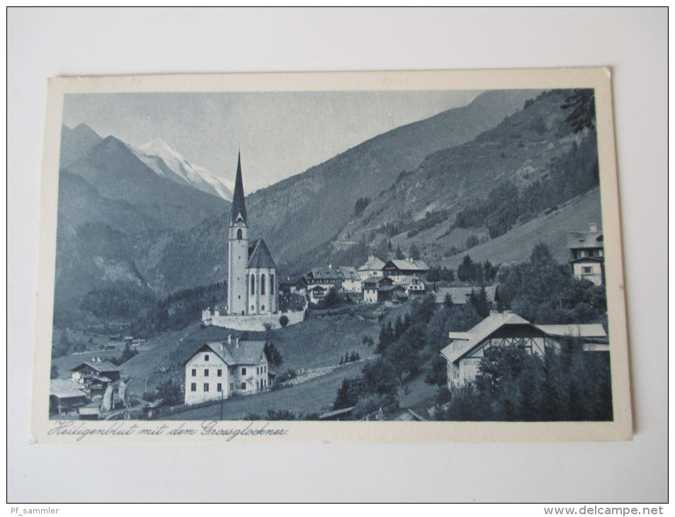 AK 1924 Österreich. Heiligenblut Mit Dem Grossglockner. Volks Schule. Kunstanstalt Karl Jurischek. - Heiligenblut