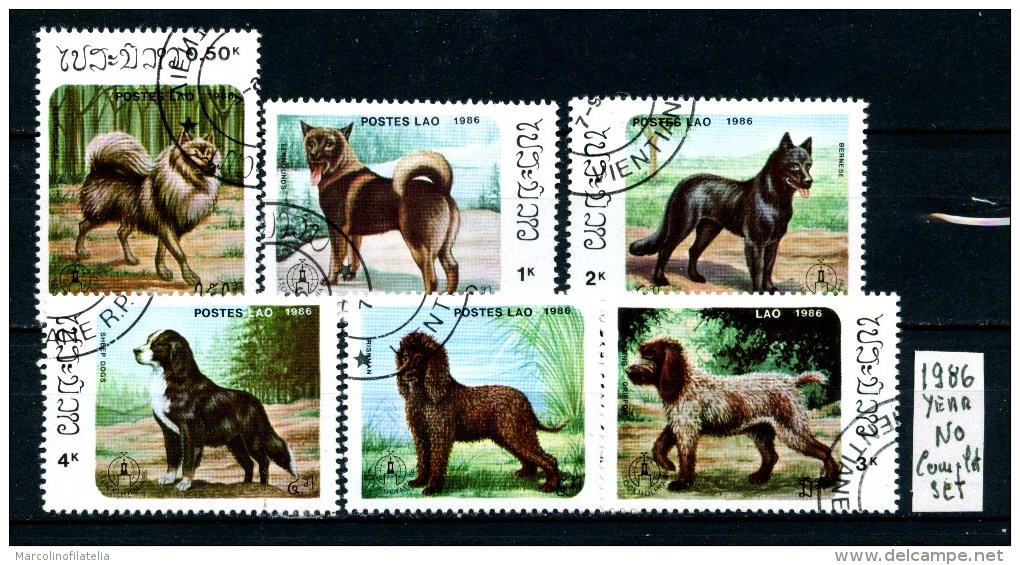 LAOS - LAO - Year 1986 - Cani - Dogs - NO Complet Set - Usati - Used.. - Cani