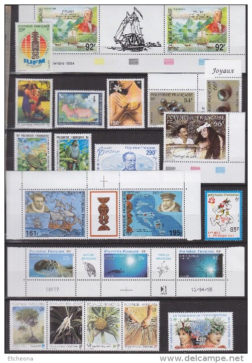 Polynésie Française 223 Timbres + 9 Blocs (15 Timbres) Neufs Entre 472 De 1975 Et 722 De 2004 Faciale +/- 245.00€ - Mezclas (max 999 Sellos)