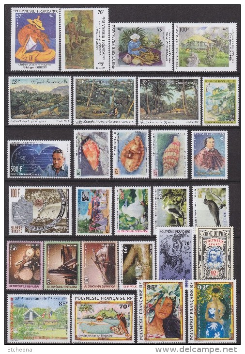 Polynésie Française 223 Timbres + 9 Blocs (15 Timbres) Neufs Entre 472 De 1975 Et 722 De 2004 Faciale +/- 245.00€ - Mezclas (max 999 Sellos)