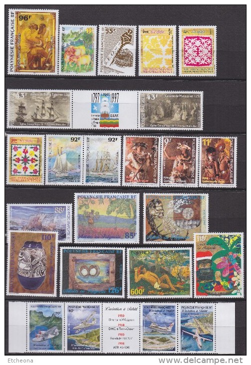 Polynésie Française 223 Timbres + 9 Blocs (15 Timbres) Neufs Entre 472 De 1975 Et 722 De 2004 Faciale +/- 245.00€ - Mezclas (max 999 Sellos)