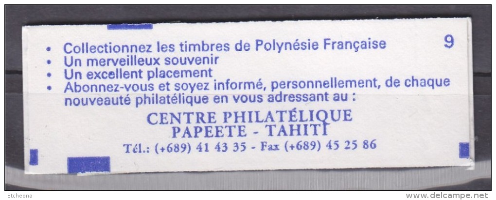 = Polynésie Française Carnet C507 (I) Type Du 506 Plus Petit Format Autocollant Dentelure Verticale TVP - Libretti