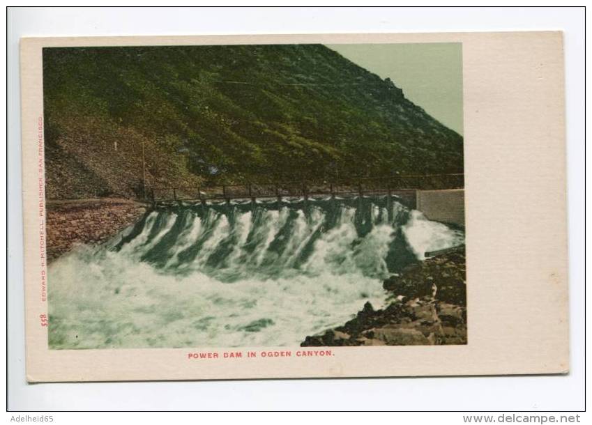 OE3/ 1898-1905 Power Dam Oden Canyon Undivided Back - Ogden