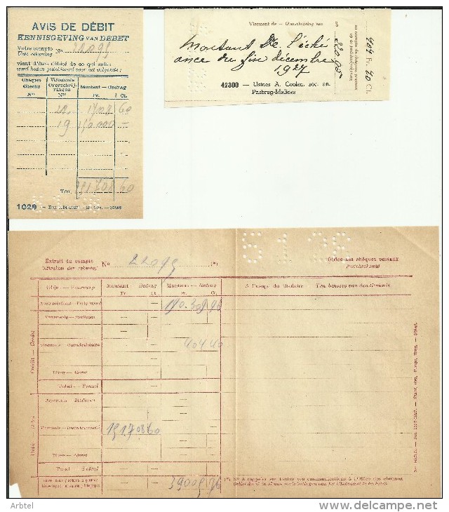 BELGICA CC CHEQUES POSTALES 1928 PUBLICIDAD LAVADORA GAS CHEVRON  BARCO CAPULLA THERESITA CONTENIDOS - Cartas & Documentos