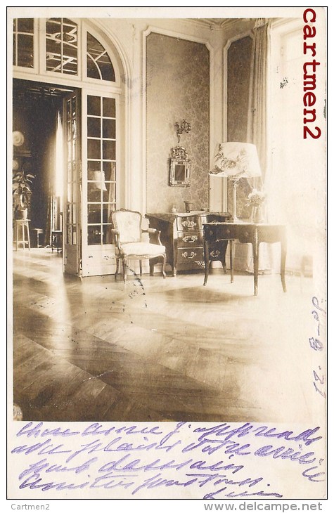 CARTE PHOTO : VIVHY OU ENVIRONS CHATEAU A IDENTIFIER SALON VILLA MANOIR ? 1900 - Autres & Non Classés