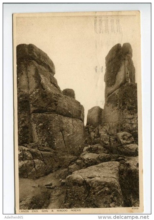 OF3/  1936 Gog And Magog Rocks Land´s End (with First & Last House In England Cachet On Back) - Land's End