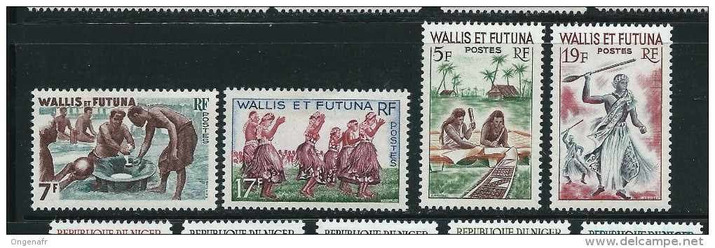 Lot De 4 Timbres (état: Xx)  Vies Des Peuplades - Ungebraucht