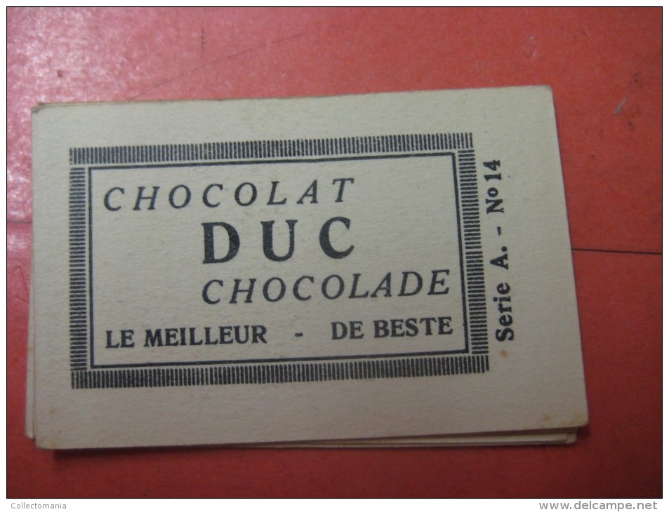 16 chromos different chokolade DUC chocolat Antwerpen 1930' instruments cornemuse tambourin countries