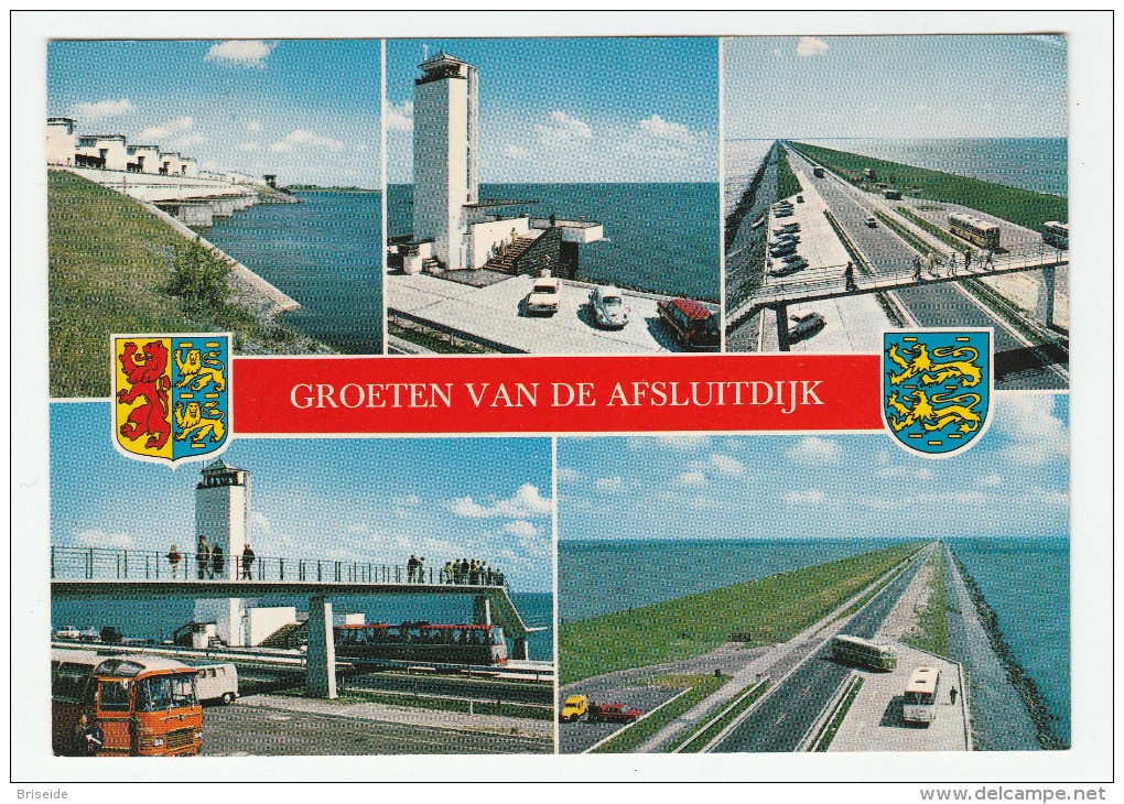 NEDERLAND VEDUTE  GROETEN VAN AFSLUITDIJK F/G NON VIAGGIATA - Den Oever (& Afsluitdijk)