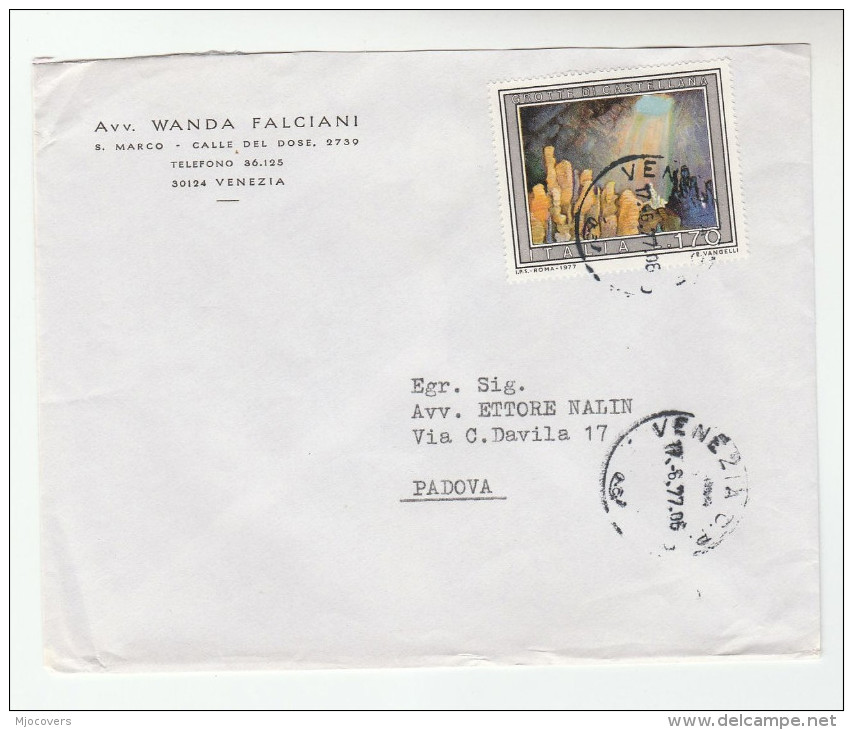 1978 Venezia  ITALY COVER Stamps 170 Castellana CAVES  Minerals Stamps Geology Crystals - Minerals