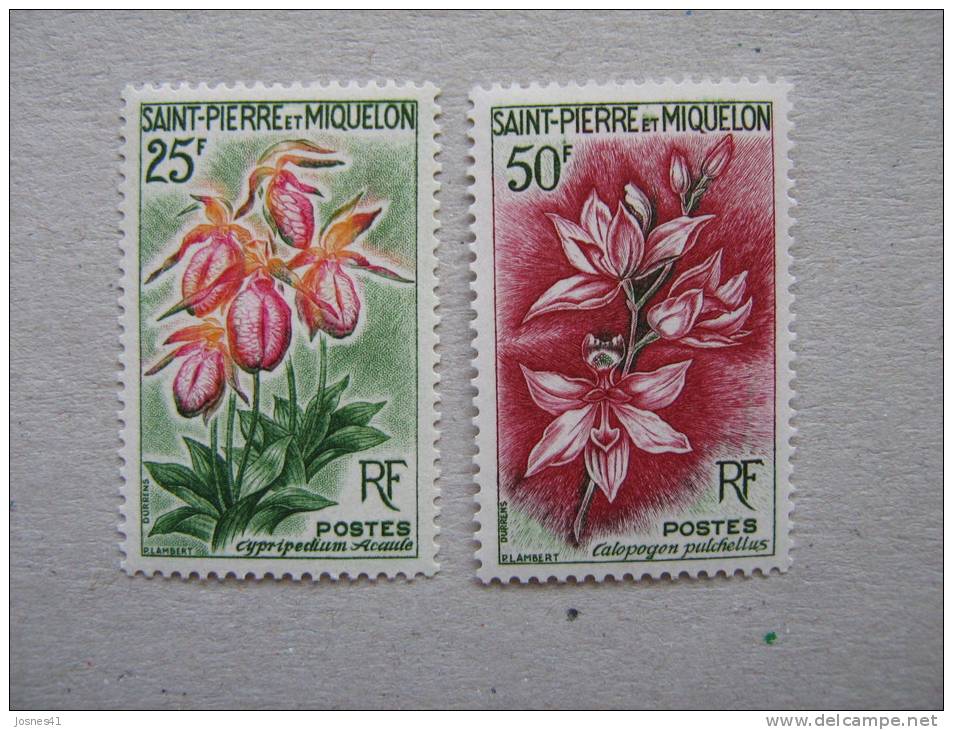 S P M     P 362/363 * *  . FLEUR  ORCHIDEE - Unused Stamps