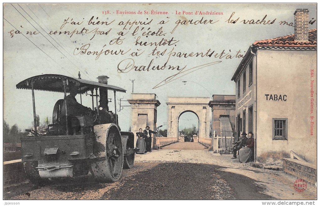 LOIRE  42  SANDREZIEUX  LE PONT  INDUSTRIE GENIE CIVIL  ROULEAU-COMPRESSEUR - Andrézieux-Bouthéon