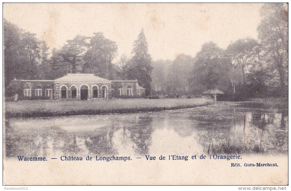 WAREMME : Château De Longchamps - Vue De L'étang Et De L'Orangerie - Waremme