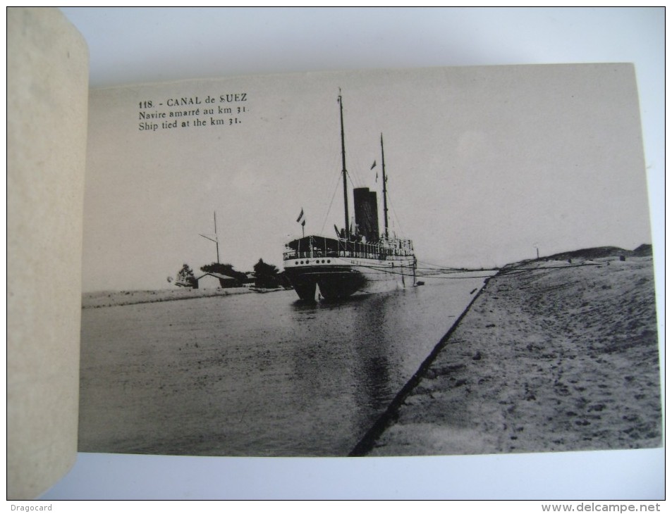 Livret  12  Card  SOUVENIR  D'ISMAILIA  EGYPTE EGYPT  ANTICO LIBRETTO 12 CARTOLINE   ANIME  BATEAUX.  SHIPS CANAL SUEZ - Ismailia