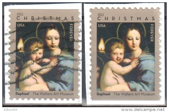 United States 2011 Madonna Of The Candelabra Sc # 4570 - Mi 4768BD - Used - Used Stamps