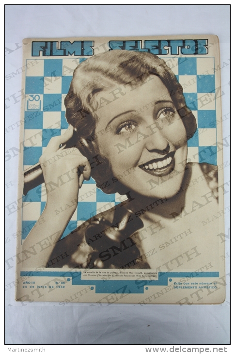 1933 Movie/ Cinema Actors Magazine - Jeanette MacDonald, Fifi Dorsay, Ann Dvorak, Mary Carlisle, Anita Page... - Magazines