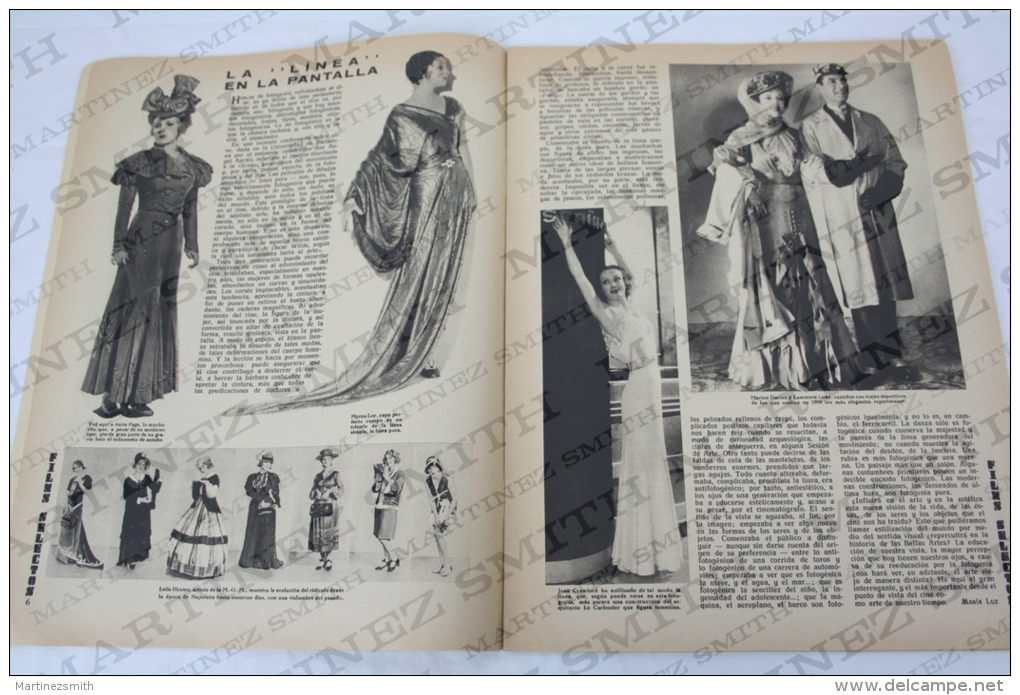 1933 Movie/ Cinema Actors Magazine - Jeanette MacDonald, Fifi Dorsay, Ann Dvorak, Mary Carlisle, Anita Page... - Magazines
