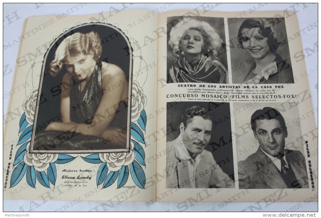 1933 Movie/ Cinema Actors Magazine - Jeanette MacDonald, Fifi Dorsay, Ann Dvorak, Mary Carlisle, Anita Page...